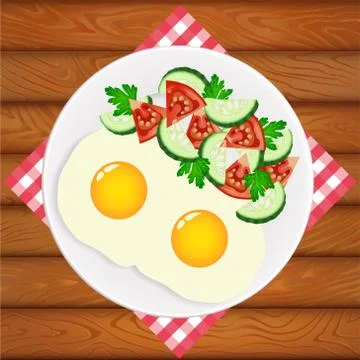 BREAKFAST EGGS SALAD Illustrazione stock