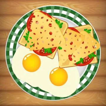 BREAKFAST EGGS SANDWICH Stock-Illustration
