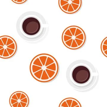 Breakfast food and drinks pattern Illustrazione stock