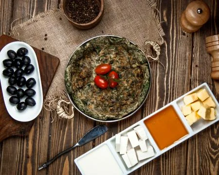 Breakfast food on the table Stock Photos