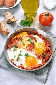 Breakfast fried eggs Stock Photos