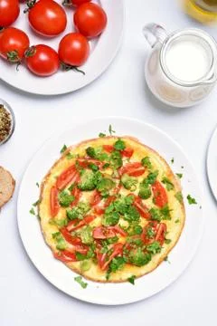 Breakfast with fried eggs Stock-Fotos