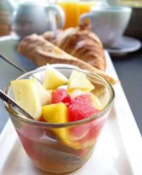 Breakfast with fruit Foto stock