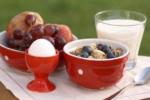 Breakfast in the garden Stock Photos