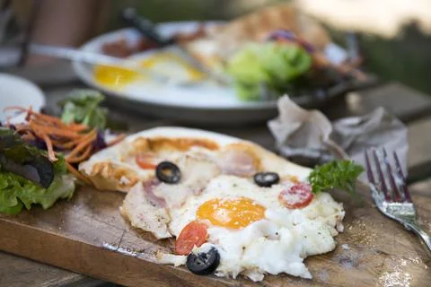 A breakfast in the garden Stock Photos