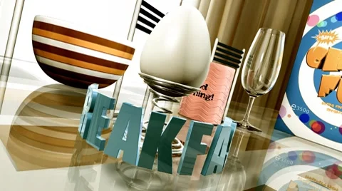 Breakfast (HD+Loop) Video stock 7133738