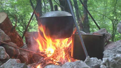 Breakfast in a hike Stock Footage 26060350