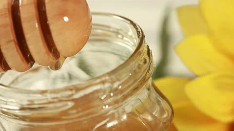Breakfast - Honey dipper Stock Footage 10685724