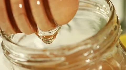 Breakfast - Honey dipper Stock Footage 10685775