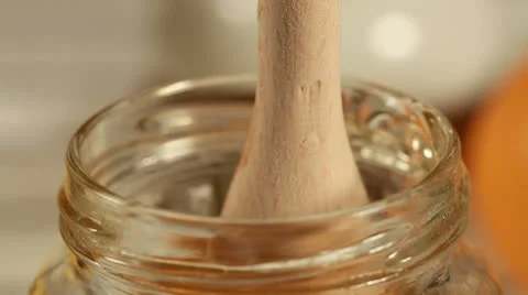 Breakfast - Honey dipper Stock Footage 10685957