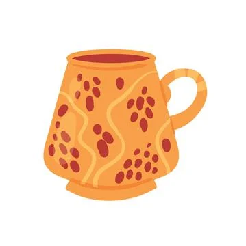 Breakfast hot drink cup Stock Illustration