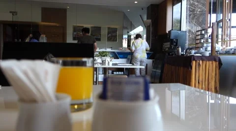 Breakfast at the hotel Video stock 52639718