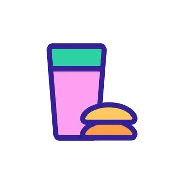 Breakfast icon vector. Isolated contour symbol illustration 스톡 일러스트