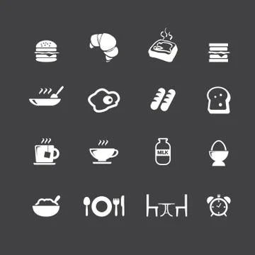 Breakfast icons Stock Illustration