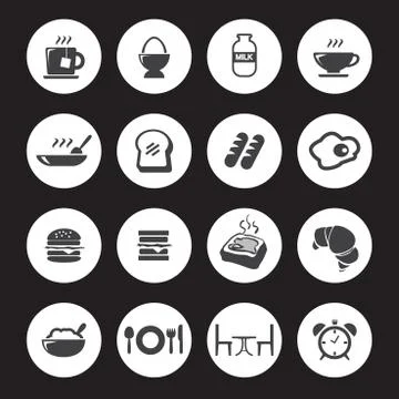 Breakfast icons Stock Illustration