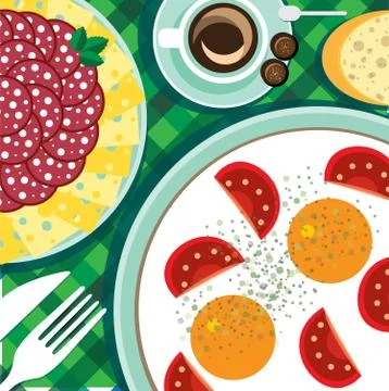Breakfast Illustrazione stock