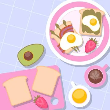 Breakfast illustration Stock Illustration