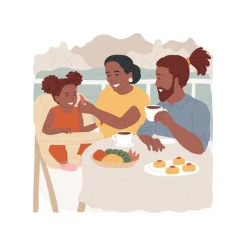 Breakfast isolated cartoon vector illustration. Ilustración de archivo