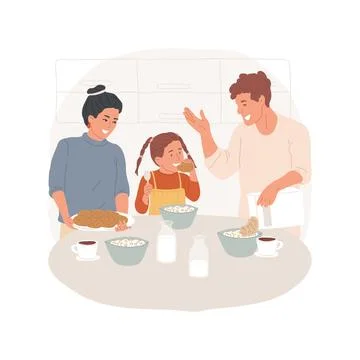 Breakfast isolated cartoon vector illustration. Ilustración de archivo