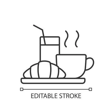 Breakfast linear icon Stock Illustration