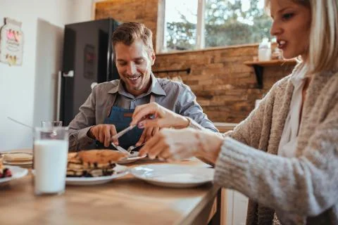 Breakfast lovers Stock Photos