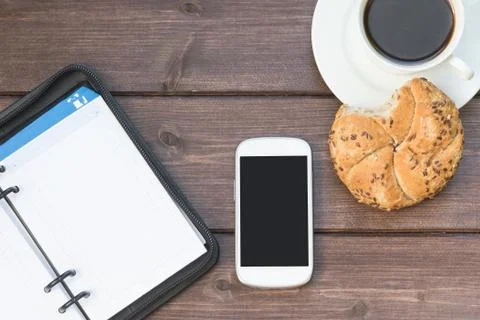 Breakfast of the manager Stock Photos