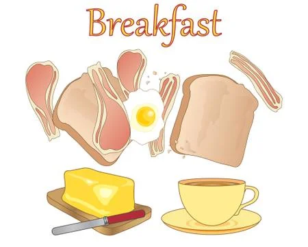 Breakfast meal Stock Illustration