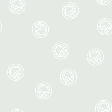 Breakfast meal line vector seamless pattern イラスト素材