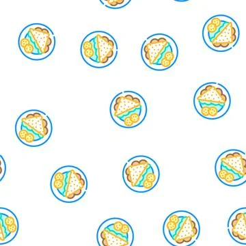 Breakfast meal vector seamless pattern Stock Illustration