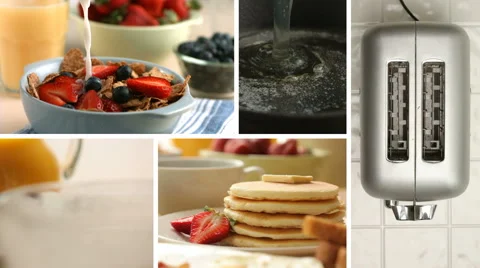 Breakfast montage Stock-Footage 62279741