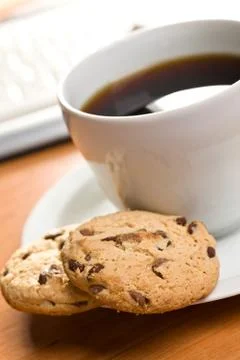 Breakfast in office Stock Photos