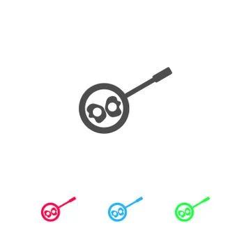 Breakfast omeletteer icon flat. Stock Illustration