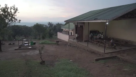 Breakfast at the Orphanage in Uganda Stock Footage