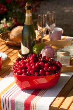 Breakfast outside Stock Photos
