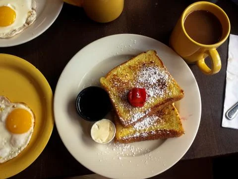 Breakfast with pancakes Foto stock