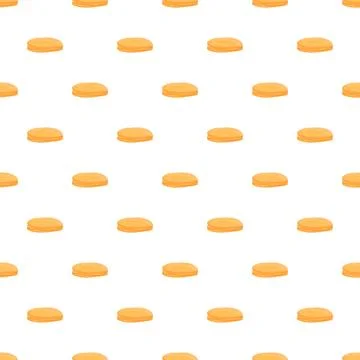 Breakfast pancakes seamless pattern on white background Stock Illustration