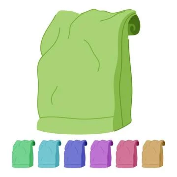 Breakfast paper lunch bag vector cartoon graphic Stock Illustration