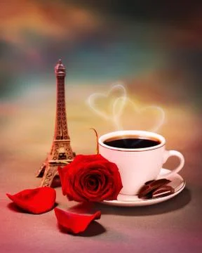 Breakfast in paris Stock Photos