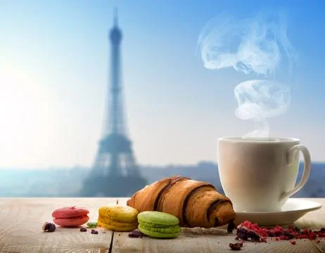 Breakfast in Paris Stock Photos