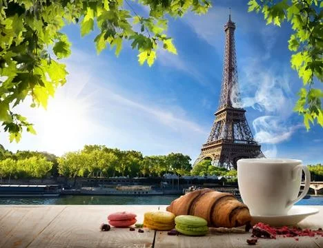Breakfast in Paris Stock Photos