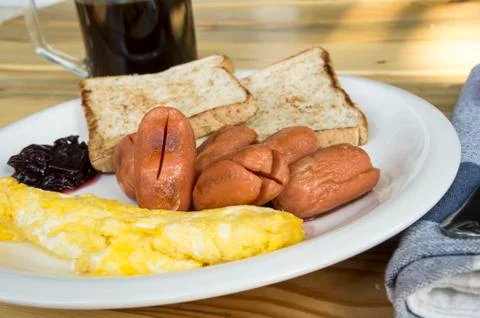 Breakfast on plate Stock Photos