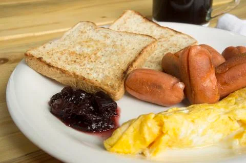 Breakfast on plate Stock Photos