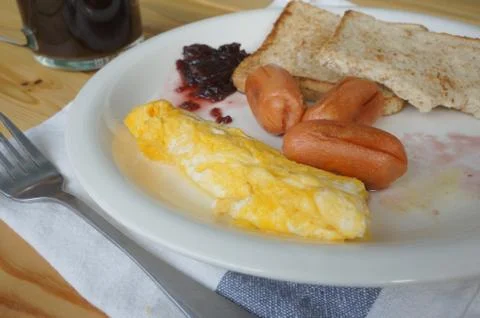 Breakfast on plate Stock-Fotos