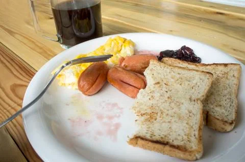 Breakfast on plate Stock Photos