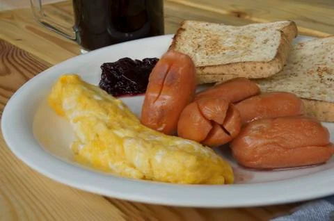 Breakfast on plate Stock Photos