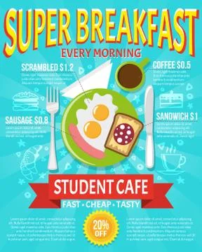 Breakfast Poster Illustration Illustration
