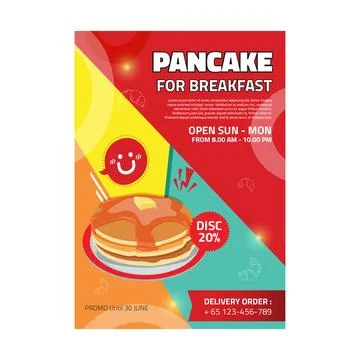 Breakfast restaurant flyer vertical Illustrazione stock