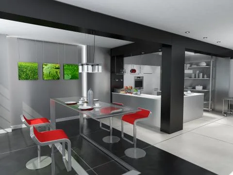 Breakfast room Stock Illustration