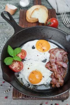 Breakfast in a rustic style Stock Photos