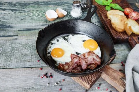 Breakfast in a rustic style Foto stock
